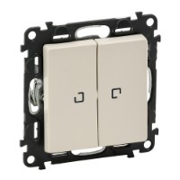 Механизм переключателя 2-кл. СП Valena Life 10А IP20 250В 10AX с подсветкой лиц. панелью сл. кость Leg 752509 Legrand