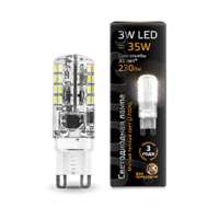 Лампа светодиодная Black G9 3Вт капсульная 2700К тепл. бел. 230лм 150-265В Gauss 107709103