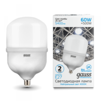 Лампа светодиодная Elementary LED T160 E27 60W 5400lm 180-240V 4000K | 63226 Gauss