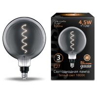 Лампа светодиодная филаментная Filament 4.5Вт G200 1800К E27 100лм Gray Gauss 154802005