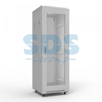 Шкаф напольный 19дюйм Standart 42U 600х800мм передняя и задняя дверь перф. RAL7035 Rexant 04-2334
