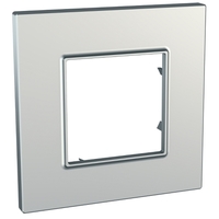 Рамка 1-м Unica quadro серебро SchE MGU6.702.55 Schneider Electric