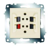 Розетка аудио 2-м Cosmo крем. ABB 619-010300-241