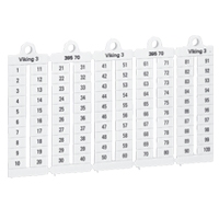 Маркировка шаг 8мм цифры 1-100 для клемм Viking Legrand 039530