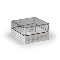 Cubo S 175 x 100 мм, 50 мм основание, метрические выбивные отверстие, прозрачная крышка, PC, IP 66/67 - SPCM181810T Ensto