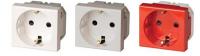 Розетка 1-м 2мод. Viva 16А IP20 2P+E с заземл. защ. шторки красн. DKC 45015 (ДКС)