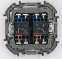 Переключатель модульный двухклавишный - INSPIRIA -10 AX 250 В~ алюминий 673657 Legrand