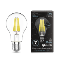 Лампа светодиодная Black LED Filament Graphene A60 E27 12W 1280lm 4100К | 102802212 Gauss