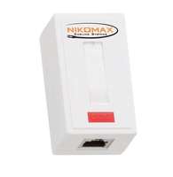 Розетка 1 порт кат.5e (класс D) 100МГц RJ45/8P8C 110/KRONE T568A/B на печатной плате экранированная бел. NIKOMAX NMC-WO1SD2-WT NIKOMAX/NIKOLAN