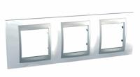 Рамка 3-м Unica Top нордик/алюм. SchE MGU66.006.092 Schneider Electric