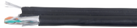 Кабель связи витая пара F/UTP кат.5е 4х2х24AWG LDPE с метал. тросом 1.2мм (305м) черн. (м) ITK LC3-C5E04-359 IEK (ИЭК)