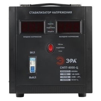 Стабилизатор напряжения переносной ЭРА СНПТ-10000-РЦ цифвровой дисплей 90-260В/220В, 10000ВА - Б0035299 (Энергия света)