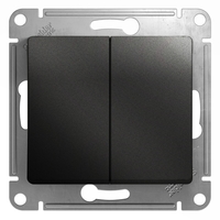 Выключатель 2-кл. СП Glossa 10А IP20 (сх. 5) 10AX механизм антрацит SchE GSL000751 Schneider Electric