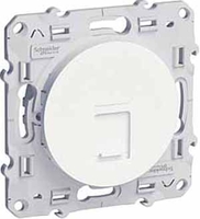 Механизм розетки компьютерной 1-м СП Odace RJ45 кат.5E UTP неэкранир. бел. SchE S52R471 Schneider Electric