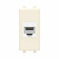 Компьютерная розетка RJ-45 без шторки модульная, кат.6, "Avanti", "Ванильная дымка", 1 модуль | 4405691 DKC (ДКС)