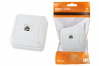 Розетка TФ (RJ-11) открытой установки IP20, белая "Ладога" | SQ1801-0021 TDM ELECTRIC