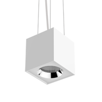 Светильник светодиодный DL-02 Cube 125х135 20Вт 3000К 35град. подвесной RAL9010 бел. матов. диммер DALI VARTON V1-R0-00360-30D01-2002030