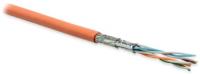 Кабель SFTP4-C6-P26-IN-PVC-OR-500 (SFTP4-C6-P26-IN-FRPVC-OR-500) (SSTP4-C6-PATCH-INDOOR-500) витая пара S/FTP кат. 6; 4 пары (26 AWG) мж (patch) экран - фольга + медная оплетка PVC ( –30град.C – +70град.C) оранж. (500 м) Hyperline 236296