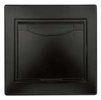 Розетка СП Plano 2P+E Schuko 1-203-05 16А-250В с крышкой IP20 антрацит Intro Б0044568 ЭРА (Энергия света)