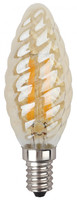 Лампа светодиодная F-LED BTW-9W-827-E14 gold (филамент, свеча витая золот., 9Вт, тепл, E14) (10/100/5000) ЭРА (Энергия света) Б0047011
