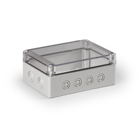 Cubo S 125 x 175 75 мм, 50 мм основание, Pg выбивные отверстие, прозрачная крышка, PC, IP 66/67 - SPCK131808T Ensto