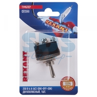 Тумблер 250V 6А (6c) (ON)-OFF-(ON) двухполюсный (KN-223) (в упак. 1шт.) | 06-0329-B REXANT