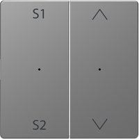 Клавиша двойная Merten D-Life PlusLink с S1/S2 вверх/вниз SD нерж. сталь SchE MTN5227-6036 Schneider Electric