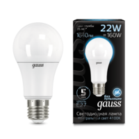 Лампа светодиодная LED 22 Вт 2000 Лм 4100К белая Е27 A70 Black Gauss - 102502222