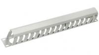 Органайзер кабельный JB07-1U-GY 19дюйм 1U с крышкой метал. (RAL7035) сер. Cabeus 7114c