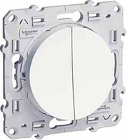 Выключатель 2-кл. СП Odace 10А IP21 (сх. 2) механизм бел. SchE S52R211 Schneider Electric
