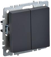 Выключатель проходной 2-кл. СП BRITE ВС10-2-6-БрГ 10А графит IEK BR-V22-0-10-K53 (ИЭК)