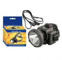 Фонарь налобный аккумуляторный LED 5366 (220В 2 режима; черн.) Ultraflash 11649