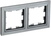 Рамка 2-м BRITE РУ-2-БрС сталь IEK BR-M22-K46 (ИЭК)