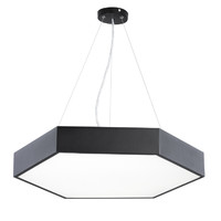 Светильник светодиодный Geometria Hexagon SPO-121-B-40K-038 38Вт 4000К 4000Лм IP40 600*600*80 черный подвесной | Б0050551 ЭРА (Энергия света)