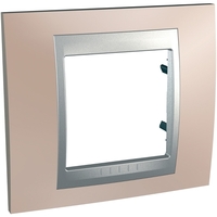 Рамка 1-м Unica Top оникс/алюм. SchE MGU66.002.096 Schneider Electric