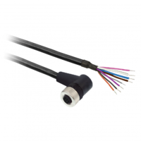 Кабель с коннектором М12.8-pin 10м разъем угловой SchE XZCP53P12L10 Schneider Electric