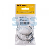 хомут червячный 40-60-0,7 мм, (1уп - 2шт) proconnect 07-0640-8 REXANT