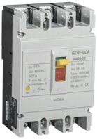 Выключатель автоматический 3п 250А 25кА ВА66-35 GENERICA IEK SAV30-3-0250-G (ИЭК)