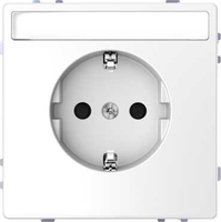 Розетка 1-м СП Merten D-Life 16А IP20 с заземл. полем для надписи SD бел. лотос SchE MTN2302-6035 Schneider Electric