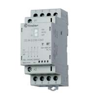 Контактор модульный 3NO+1NC 25А AgSnO2 230В AC/DC 35мм IP20 опции: мех.индикатор + LED FINDER 223402304720