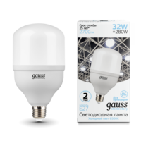 Лампа светодиодная LED 32 Вт T100 E27 2700 Лм 180-240 В 6500К Elementary Gauss 63233