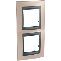Рамка 2-м Unica Top верт. оникс/графит SchE MGU66.004V.296 Schneider Electric