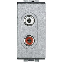 Разъем Аудио 2хRCA LivingLight алюм. Leg BTC NT4281 Legrand