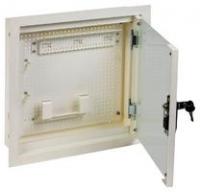 Шкаф LINEA R мультимедиа 1 ком. 400х400мм стекл. бел. RAL9016 ITK LR16-4H41-G-FR1 IEK (ИЭК)