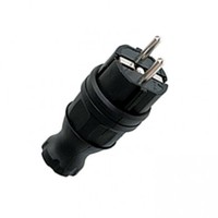 Вилка прямая каучуковая 230В, 2P+PE, 16A, IP44 Basic | RPS-011-16-230-44 EKF