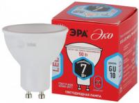 Лампа светодиодная ECO LED MR16-7W-840-GU10 (диод, софит, 7Вт, нейтр, GU10) ЭРА (10/100/4000) - Б0040876 (Энергия света)