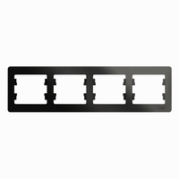 Рамка 4-м Glossa горизонт. антрацит SchE GSL000704 Schneider Electric