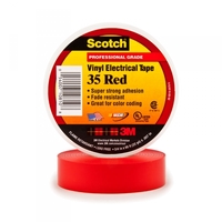 Изолента ПВХ красная 19мм 20м Scotch 35 высший сорт - 7000031668 3M