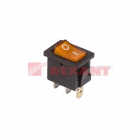 Выключатель клавишный 250В 6А (3с) ON-OFF желт. с подсветкой Mini (RWB-206 SC-768) Rexant 36-2152