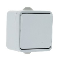 Выключатель 1-кл. ОП Прага 10А IP44 бел. EKF EKV10-021-10-44